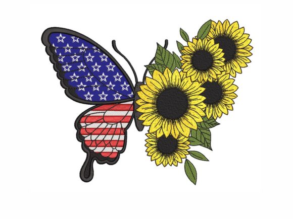 American Flag Sunflower Butterfly: A Designer’s Review