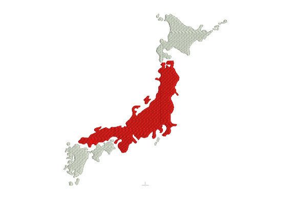 Japan Map Land of the Rising Sun Design Review