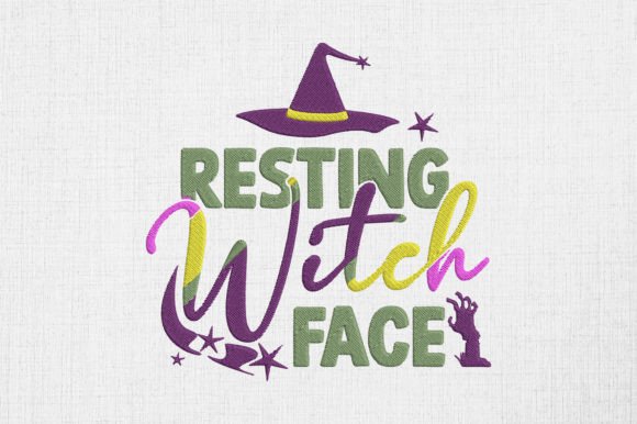 Resting Witch Face Halloween Holiday Design Review