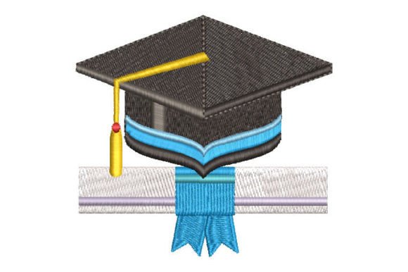 Review: Graduation Cap with Diploma Embroidery Design
