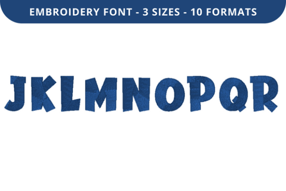 Reviewing Cake Layer Font J to R for Embroidery