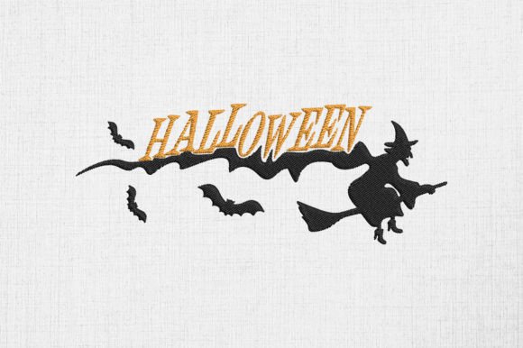Witch on Broomstick Halloween Design Review